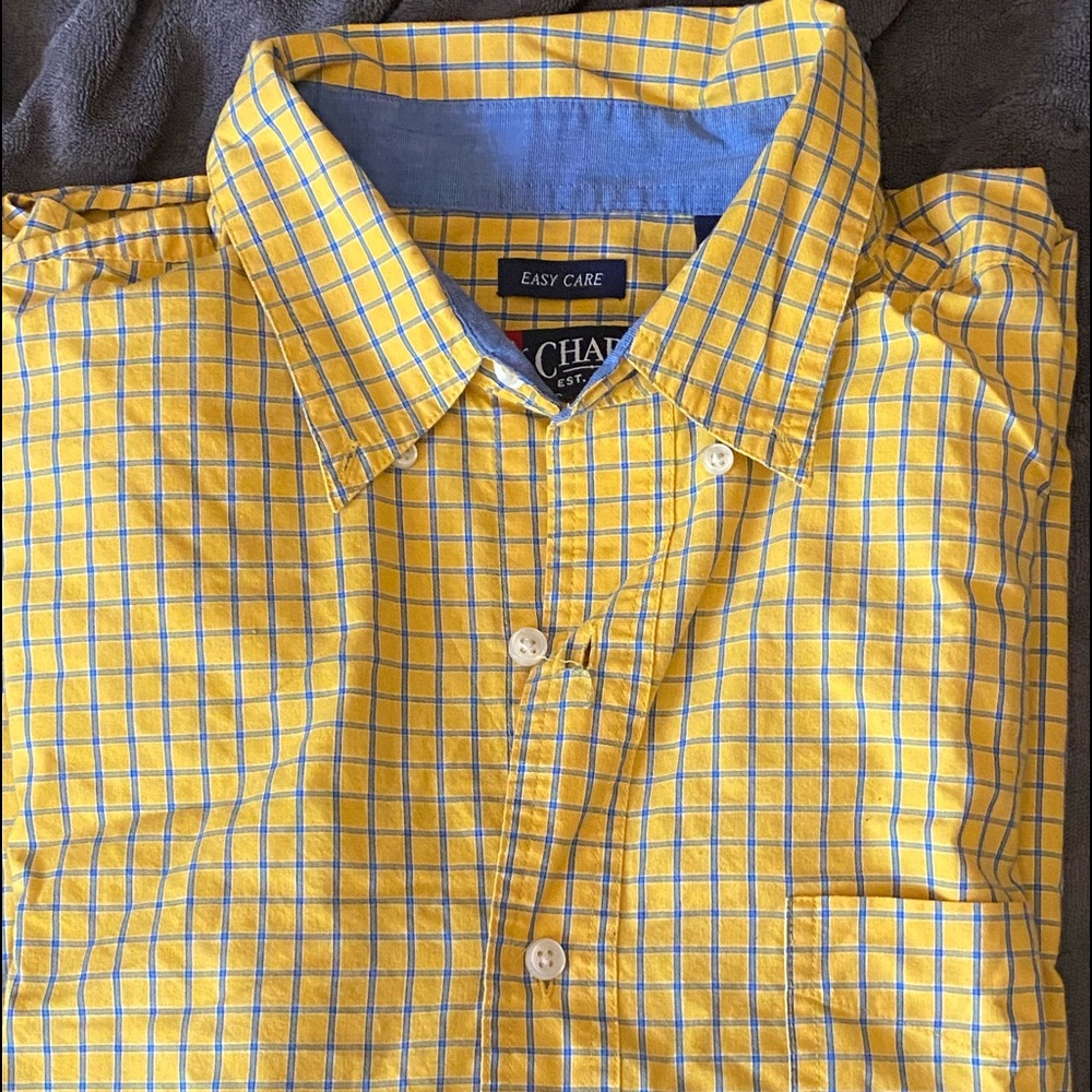 Mens size large CHAPS long sleeve button down shirt